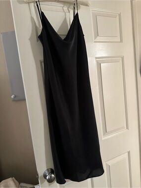 Wilfred Black Slip Midi Dress